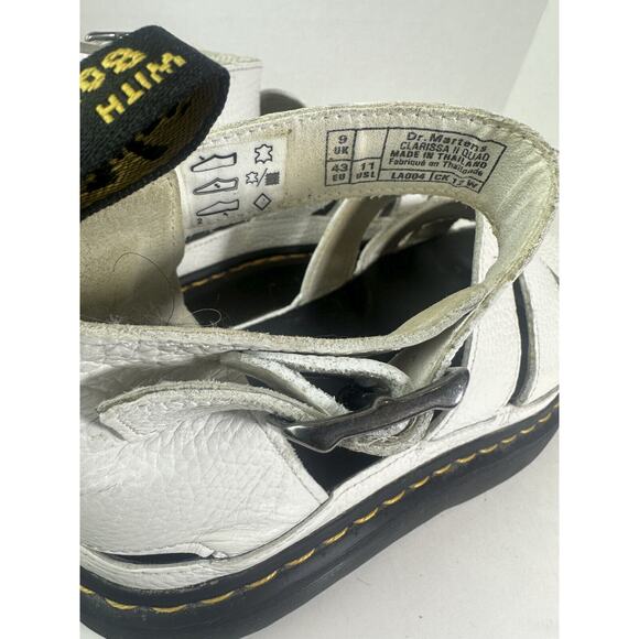 Doc Dr Martens Clarissa II Quad White Milled Nappa Leather Gladiator Sandals 11 - Picture 12 of 16